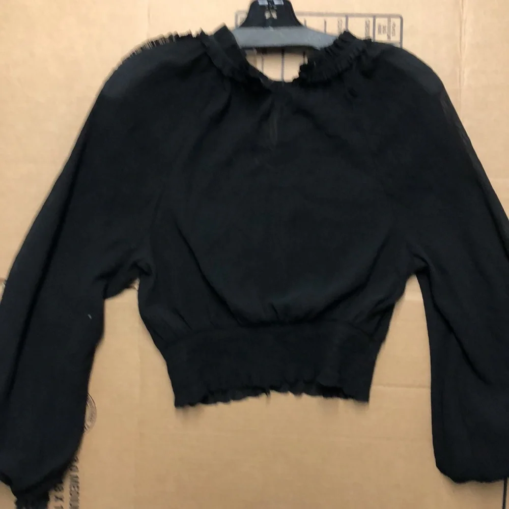 NWT, AllSaints  Thallo blouse , blk US sz 2 - Picture 8 of 11